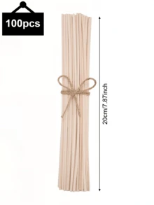 100pcs Natural Rattan Diffuser Sticks - Long Lasting Essential Oil Refill, Suitable For Spa, Fragrance, Aromatherapy (11.81 Inches X 3mm) Black & White Colors - Multicolor - View 34