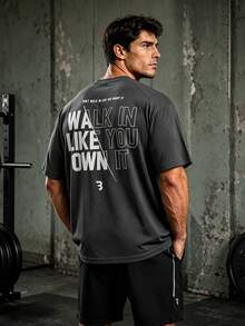 Men's Casual Short Sleeve T-Shirt, Printed Round Neck Summer Sports - View 1