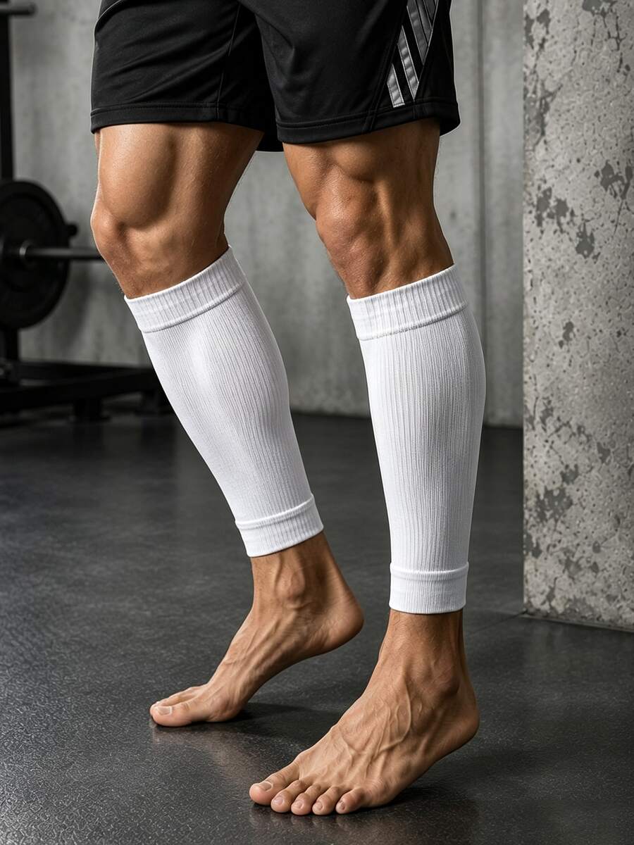 Long Tube Football Fixed Sock, High Elastic Adult Professional Sock, Leg Protector, Sock With Pressing Plate - Multicolor - View 1