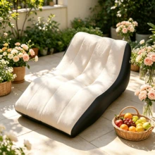 Outdoor Camping Lazy Inflatable Sofa, Inflatable Sofa With, Portable Lazy Inflatable Sofa, Single-Person Size Sofa Bed, Comfortable Outdoor Inflatable Sofa, Durable Indoor/Outdoor Inflatable Sofa - Multicolor - View 1