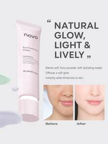 NOVO Makeup Primer, Even Skin Tone, Blur Pores, Lightweight & Non-Greasy, Long-Lasting Base, Improve Dull Skin Tone, Suitable For Daily Commute, Date And Outdoor Makeup - 03#No-makeup Look - View 2