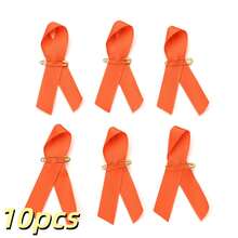10pcs Multi-Color Awareness Ribbon Pins With Safety Pins - Satin Breast Cancer & Cause Support Brooches For Charity Events, Fundraisers & Remembrance Days - Ribbon Pin - View 17