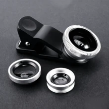 Bộ ống kính máy ảnh kẹp đa năng 3 trong 1 cho điện thoại thông minh, bao gồm ống kính mắt cá, ống kính góc rộng và ống kính macro, lấy nét thủ công, bộ phụ kiện chụp ảnh DSLR cho điện thoại thông minh. - A - Xem 5