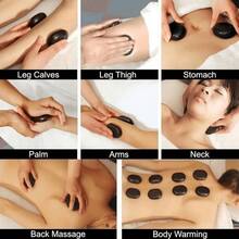 5pcs Black Basalt Hot Stones - Professional Spa Massage Stones, Natural Heat Retention, Suitable For Deep Muscle Relaxation, Applicable For Home Or Beauty Salon, No Battery Or Electricity Required - A - View 9