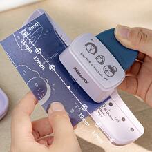 1pc New Creative Multi-Purpose 3-Hole Puncher With Ruler, 4mm Hole Diameter, 19mm Hole Spacing, Can Punch 8 Sheets Of Paper At Once, Suitable For Standard M5-5 Hole, A5-6 Hole, A7-6 Hole, A7 Pocket-6 Hole Sizes And Various DIY Inner Page 3, 6, 9 Hole Punching Binding - A - View 3