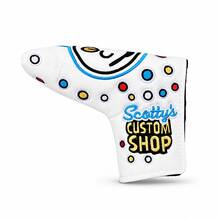 Golf Blade Putter Headcover, Hook And Loop Closure, Premium PU Leather, Soft Fleece Lining, Fits Most Standard Blade Putters, Easy On And Off - White - View 19