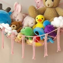 Jaring Gantung Penyimpanan Boneka Binatang Besar - Dekorasi Ruangan - Tempat Penyimpanan Mainan Boneka Binatang Gantung Organizer Holder Barang Lucu - MultiWarna - View 4