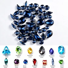 50pcs/Bag Mixed Color Glitter Glass Crystal Rhinestones, Silver Metal Flat Back, Hand-Sewn Rhinestones, Suitable For Flat Back Handmade Gemstones, DIY Accessories, Used For Decorating Clothes, Dresses, Bags, Shoes, Brooches, Earrings, Handmade Crafts - Multicolor - View 18