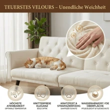 Sofa Bed Frame Beige 2 Seat Convertible - Beige 2 Seat - View 6