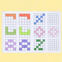 Desenho Espelhado: Aprimora o Foco & Habilidades Visuais, Caderno de Exercícios de Rastreamento de Simetria de Cores de Desenho Animado, Treinamento de Esboço Espelhado em Grade, Ferramenta de Consciência Espacial & Coordenação Mão-Olho para Desenho em Casa, Caderno de Interação Pais-Filhos - Multicolorido - Visão 4