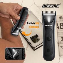 WEEME Men's Body Hair Trimmer, Suitable For Trimming Leg, Chest, Back And Intimate Area Hair. Portable Travel Grooming Tool, USB Rechargeable, Ideal Gift Choice For Men. - Black - View 1