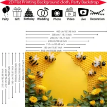 1pc Honeycomb Background Cloth Is A Multifunctional Banner Suitable For Birthdays, Celebrations, Gardens, And Interior Decoration, And Can Be Used As A Party Background. Its Honeycomb Pattern Design Can Be Used As A Bee Themed Decoration - A - View 12