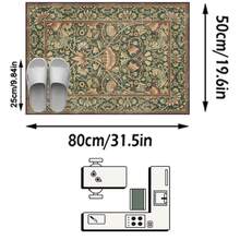 1pc European & American Luxury Classic Bohemian Mandala Floral Soft Faux Cashmere Area Rug, Suitable For Bathroom, Kitchen, Entrance, Hallway, Bedside, Living Room, Bedroom, All Seasons, Machine Washable, Home Decor - Multicolor - View 17