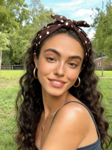 1/5pcs Women's Polka Dot Bow Headband, Vintage Knotted Elastic Twisted Hair Hoop, Cute Hair Accessory Suitable For Daily Wear, Party, Holiday, Autumn - Multicolor - View 4