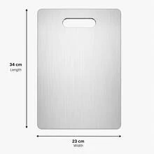 3pcs/Set 30*40cm, 23*34cm, 20*30*15*25cm High Quality Titanium Steel Cutting Boards - Double-Sided, Stainless Steel, Smooth Surface, Suitable For Kitchen And Dining Table Use - Multicolor - View 16