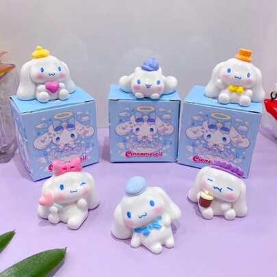 Sanrio Blind Box Misterius Seri Cinnamoroll Biru BOX Figur Mini Resin - Dekorasi Cantik dan Menarik Bergaya Gadis, Cocok untuk Dekorasi Rumah/Dekorasi Mobil/Meja Kantor, Hadiah Kecil Liburan yang Modis, Hadiah Natal Halloween, Hadiah Kecil Pesta Bingo (Kemasan Acak)