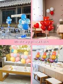 1 Set/2 Set Tiang Penyangga Balon Berdiri Bebas, Dapat Menopang Banyak Balon, Cocok Untuk Pernikahan, Pesta Ulang Tahun, Upacara Wisuda, Berbagai Perayaan Hari Raya dan Dekorasi serta Penciptaan Suasana Pesta Perjamuan - Satu ukuran cocok untuk semua. - View 8