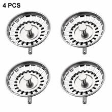 1/2/4pcs Silver Sink Drain Strainer, Alloy Metal Filter Basket, Kitchen Food Waste Collection Anti-Clogging Protector, Reusable Sink Drain Cover, Suitable For Sink, Bathroom, Home Cleaning Storage, Housewarming Gift, Kitchen Sink Accessories, Bathroom Storage - Multicolor - View 13