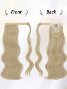 18 Inch Heat-Resistant Wavy Synthetic Fiber Ponytail Extension, Daily Wear, Gold - Multicolor - View 5
