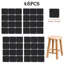 24/48pcs Multifunctional Self-Adhesive Furniture Floor Mats - Can Be Cut And Scratch Resistant Floor Protection Mats, Durable Anti Slip Chair Legs, Table Legs, And Electrical Floor Mats, Prevent Scratches, And Protect Solid Wood Floors - Multicolor - View 9