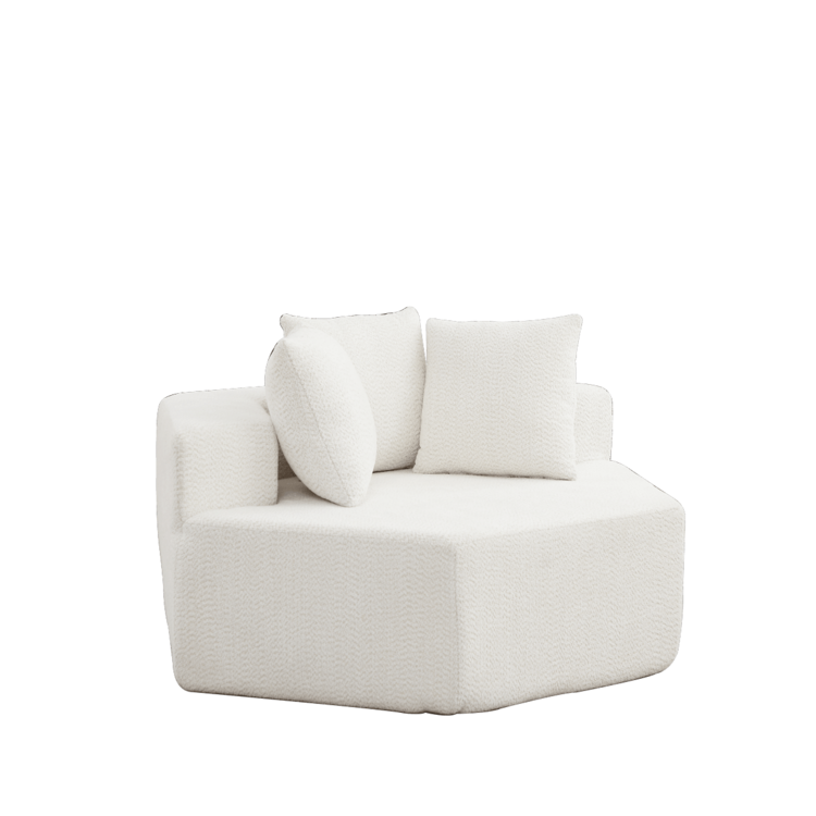 Swivel Chair - Beige + Chenille + 1 Seat - View 9