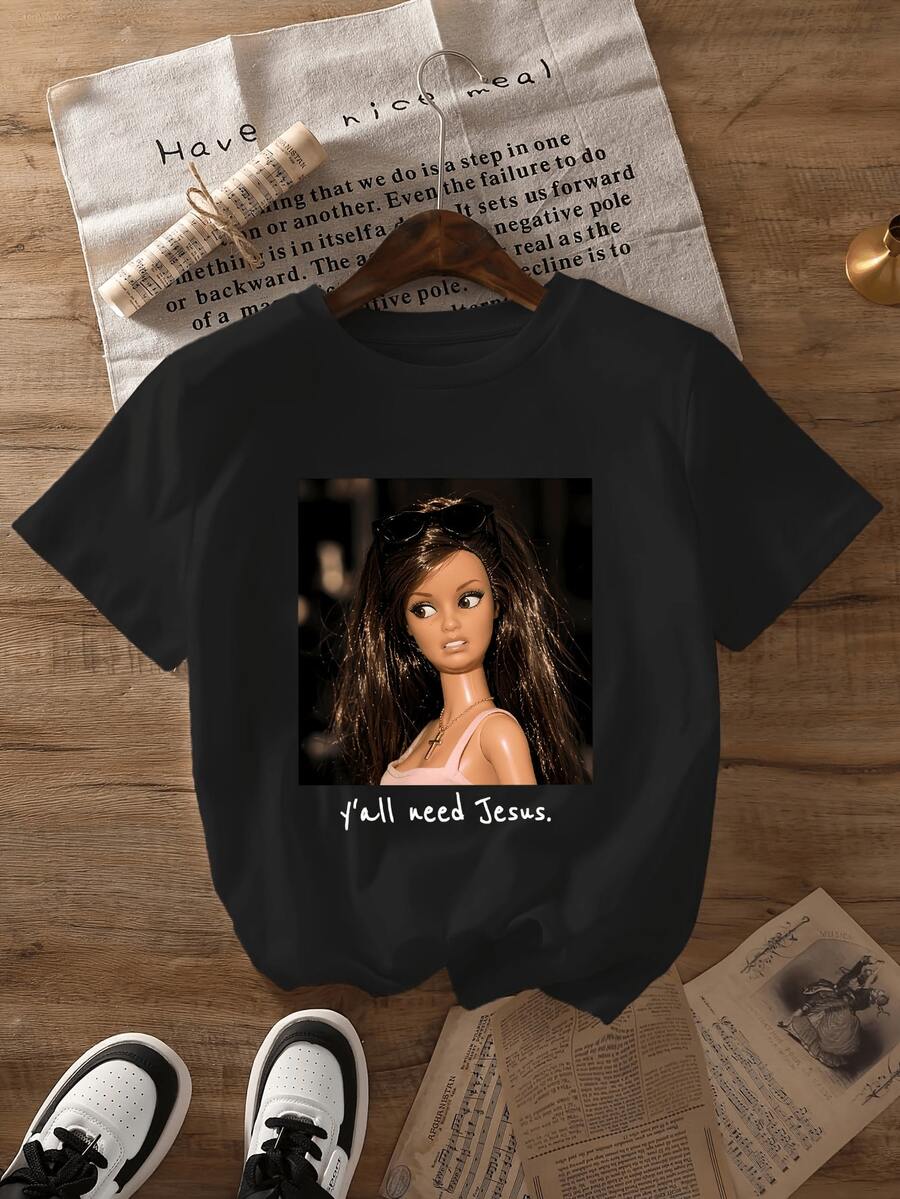 Women T-Shirts - 黑色 - 查看 1