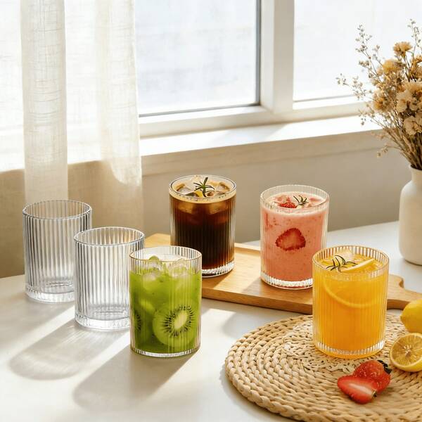 12/6/1pc--Vintage Striped Design Heat-Resistant Cup, Reusable, Suitable For Iced Coffee, Juice And Various Cold Drinks. Perfect For Daily Use Or Party Occasions. An Excellent Autumn Birthday Gift For Energetic Friends, Also Can Be Used As Home Decor For Halloween. Free Shipping.