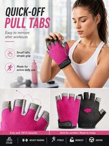 Lightweight, Breathable, And Non-Slip Fitness Gloves Suitable For The Gym, Cycling, And Various Types Of Training; Ultra-Lightweight Design, Unisex. - Multicolor - View 8