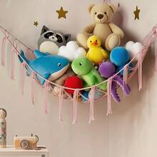 Jaring Gantung Penyimpanan Boneka Binatang Besar - Dekorasi Ruangan - Tempat Penyimpanan Mainan Boneka Binatang Gantung Organizer Holder Barang Lucu - MultiWarna - View 6