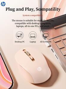 HP 2.4G Wireless Ergonomic Mouse, Mouse Nirkabel dengan 3 Kecepatan dan DPI yang Dapat Diatur, Dilengkapi Receiver USB, Warna Putih-Abu-abu, Mouse Portabel untuk Laptop PC Kantor - View 8