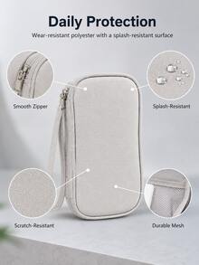 3/1pc Digital Accessory Organizer Pouch/Case; Multifunctional Travel Storage Box Suitable For Phone Cases, Coin Purses, Jewelry, And More; Lightweight And Portable-Ideal For Travel, Graduation Season, And The Back-To-School Season. - Multicolor - View 8