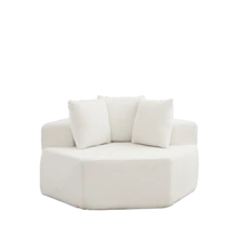 Swivel Chair - Beige + Chenille + 1 Seat - View 10