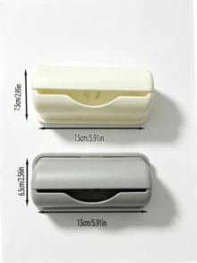 1pc/3pcs Detachable Trash Bag Dispenser, Wall-Mounted Plastic Bag Storage Rack, Suitable For Kitchen And Bathroom, No-Drill Installation Trash Bag Holder - Multicolor - View 2