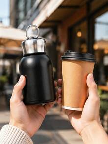 300ml Stainless Steel Insulated Cup, Short And Cute Design, With Carrying Handle, Portable And Lightweight, Suitable For Office, Teachers, Students, Outdoor, Drivers, Also A Great Choice For Gifts - Multicolor - View 10