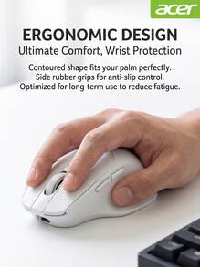 Acer OMR254 Tri-Mode Silent Mouse (Bluetooth/Wired/Wireless), With Visual Digital Display Indicator, Lightweight Ergonomic Design, Compatible With Computers And Tablets - View 10
