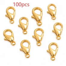 12x7mm Gold Tone Lobster Clasps For Jewelry Making, Small Trigger Claw Clasps Without Jump Rings For Bracelets, Necklaces And DIY Accessories - KC Gold - View 9