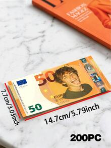 客製化照片鈔票，個性化 €50 道具金錢，可自訂姓名、文字與日期；婚禮用品、派對用品、訂婚禮物、單身女派對裝飾、趣味紀念品、新奇鈔票；僅限非貨幣道具使用 - 款式4 - 查看 12