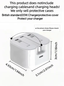 3件組英國標準充電器保護套 UV彩繪多款花卉圖案，適用於英國標準 Apple 20W 快充充電器，防斷裂充電器保護套 - 彩色 - 查看 6