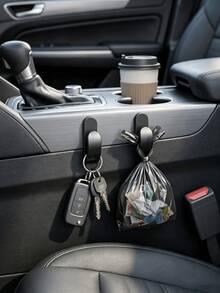 Pengait Perekat Mini untuk Dashboard Mobil, Klip Penyimpanan Interior Mobil Multifungsi (Cocok untuk Kunci, Masker, Kacamata Fashion, atau Kantong Sampah), Klip Penyimpanan Kabel Pengisi Daya Universal, Pengait Mini Tanpa Bor dan Tanpa Bekas - A - View 2