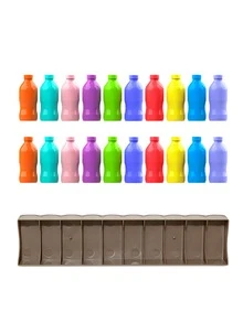 記憶瓶配對遊戲 隨機洗牌記憶挑戰與邏輯推理 社交破冰遊戲 趣味團體聚會地板桌遊 2-4人適用 - 多色 - 查看 8