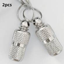2/5pcs Pet ID Tags Name Address Plates, ID Tube Capsule Collar Tags, Suitable For Dogs And Cats - Silver - View 1