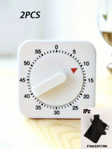 Mechanical Kitchen Timer, Square Countdown Timer, Manual Cooking Timer, 60 Minutes Loud Alarm Reminder, Suitable For Kitchen Baking, Studying And Fitness. Kitchen Cooking Baking, Student Study Timing, Gym Workout Reminder - Multicolor - View 12