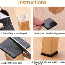 24/48pcs Multifunctional Self-Adhesive Furniture Floor Mats - Can Be Cut And Scratch Resistant Floor Protection Mats, Durable Anti Slip Chair Legs, Table Legs, And Electrical Floor Mats, Prevent Scratches, And Protect Solid Wood Floors - Multicolor - View 5