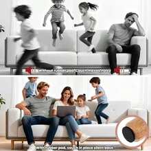 24/48pcs Multifunctional Self-Adhesive Furniture Floor Mats - Can Be Cut And Scratch Resistant Floor Protection Mats, Durable Anti Slip Chair Legs, Table Legs, And Electrical Floor Mats, Prevent Scratches, And Protect Solid Wood Floors - Multicolor - View 7