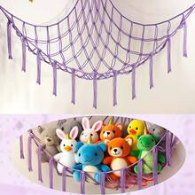 Jaring Gantung Penyimpanan Boneka Binatang Besar - Dekorasi Ruangan - Tempat Penyimpanan Mainan Boneka Binatang Gantung Organizer Holder Barang Lucu - MultiWarna - View 17