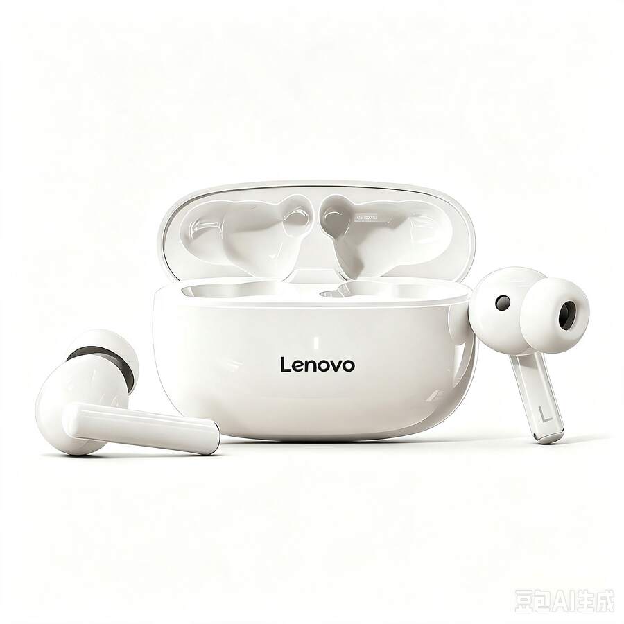 Lenovo TA210 无线蓝牙耳机 - 超长续航,入耳式运动耳机,ENC 主动降噪,四麦克风智能通话降噪,白色/月光白,黑色 - 礼品设计 - 櫻花白 - 查看 1