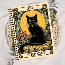 Funny Tarot Cat Notebook, 30 Sheets/60 Pages Lined Blank Notebook, Animal Notebook, Journal, Ideal Gift For Back To School And Christmas - A5 - View 4