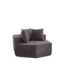 Swivel Chair - 灰色 + 雪尼爾 + 泡棉 + 彈簧 + 現代風格 + 單人座椅 - 查看 9