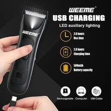 WEEME Men's Body Hair Trimmer, Suitable For Trimming Leg, Chest, Back And Intimate Area Hair. Portable Travel Grooming Tool, USB Rechargeable, Ideal Gift Choice For Men. - Black - View 6