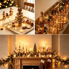 Flocked Ribbon Christmas Ribbon Suitable For Christmas Wreath Decoration, Christmas Ornament Decoration, Christmas Tree Decoration, Flocked Satin Ribbon Bow 1/4 Inch X 10 Yards (Multiple Sizes Available) With Paper Spool Easy To Store - Light Brown Size 10 - View 3
